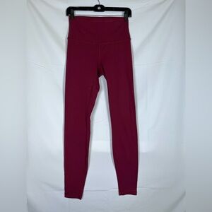 Lululemon Women’s Size 6 leggings Maroon Athletic Workout